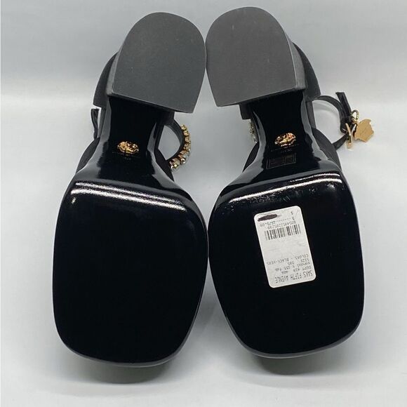 Versace Medusa Crystal Ankle-Strap Platform Sandals - Picture 15 of 15